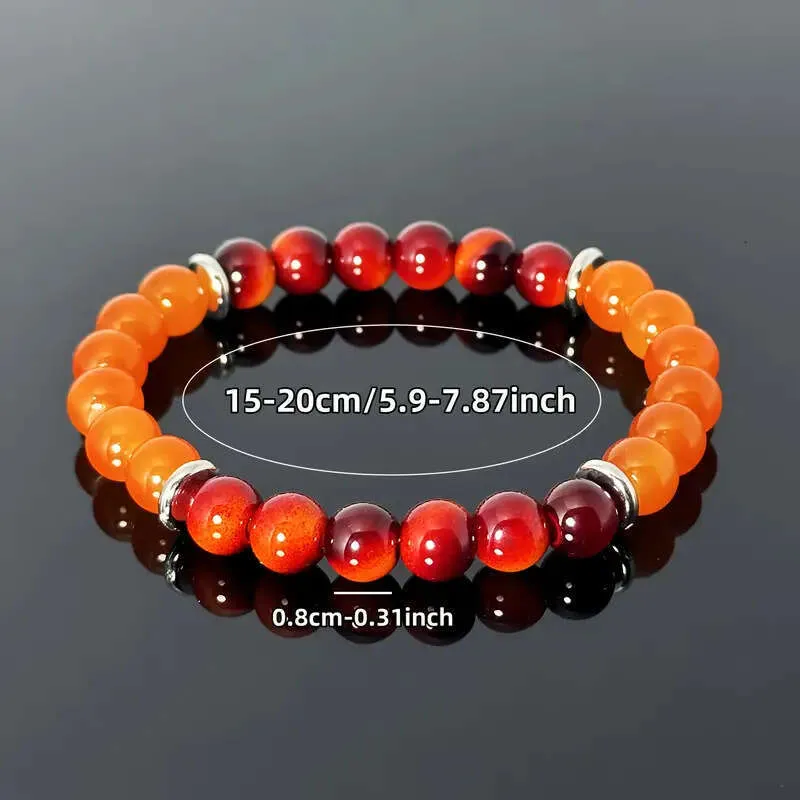 New Arrival Wealth Imitation Tiger Eye Stone Yellow Jade Elastic Adjustable Bracelet_voghion.com
