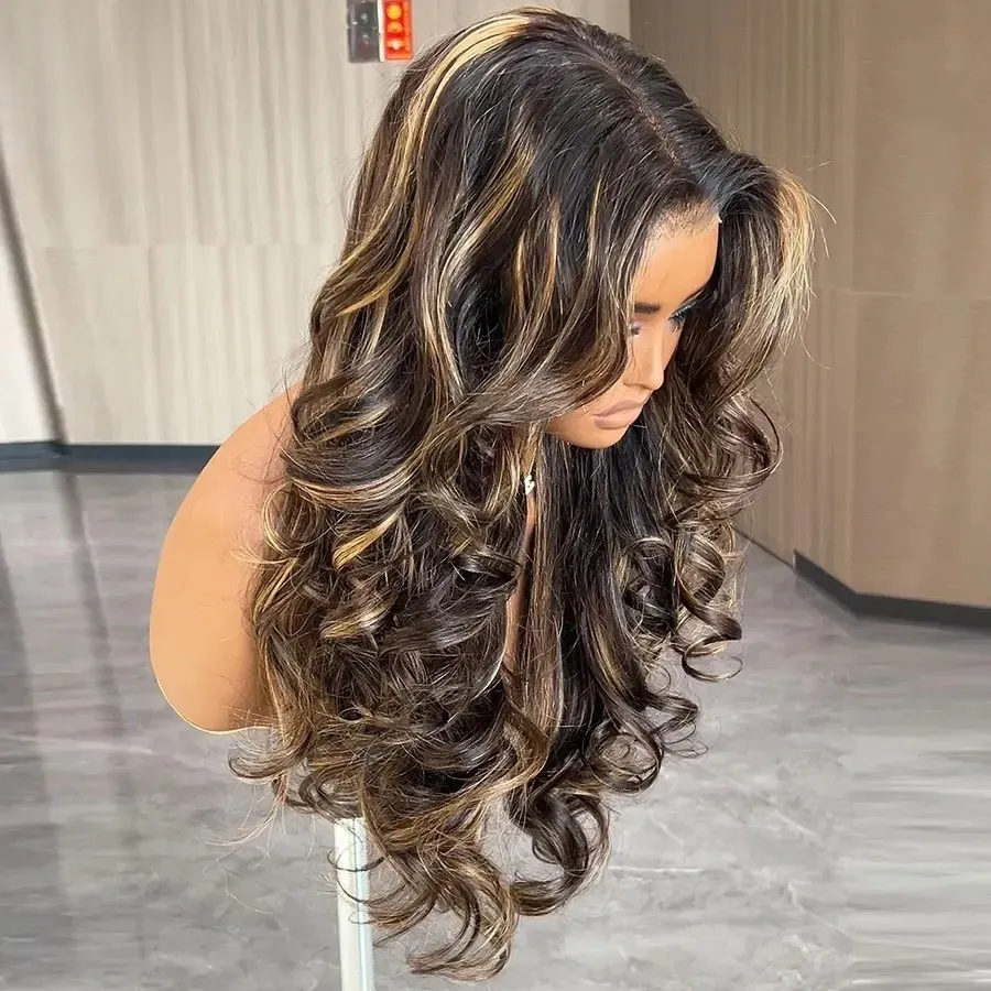 Peluca De Cabello Humano Ondulado Rubio Con Reflejos Negros, Peluca Frontal  De Encaje HD 13x6, Sin Pegamento, Cabello Brasileño Prearrancado De 13x4,  Fiesta Diaria, Listo Para Usar En Oferta De 14,58 € | DHgate, image size:900x900