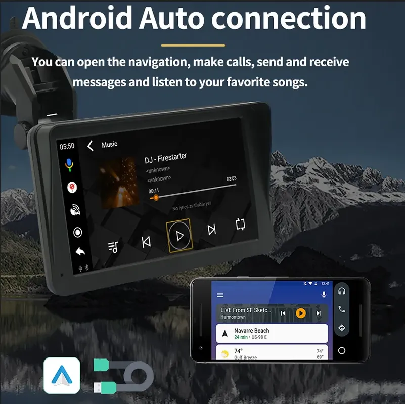 ユニバーサル 7 インチ車のビデオプレーヤーワイヤレス Carplay 