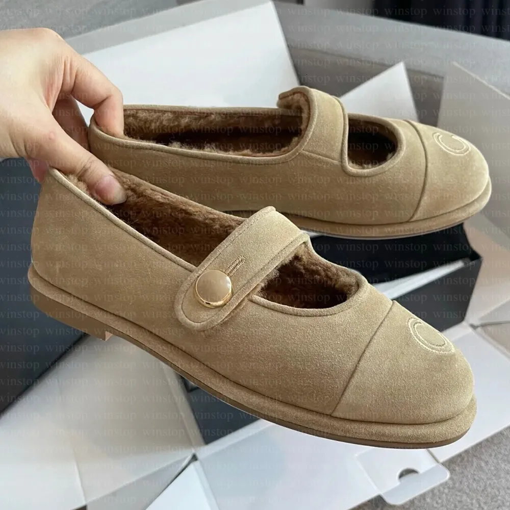 flat winter dress shoes Winter Womens Faux Fur Warm Plush Loafers Cotton Flat Comfort Shoes Furry  Boot