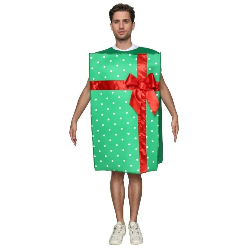 dress up as christmas present Gift Box Cosplay Costume for Adults Santa Role Play Outfits Elf Party Performance Funny Halloween 251024 from Dhgate Theme Costume Present yourself in gift