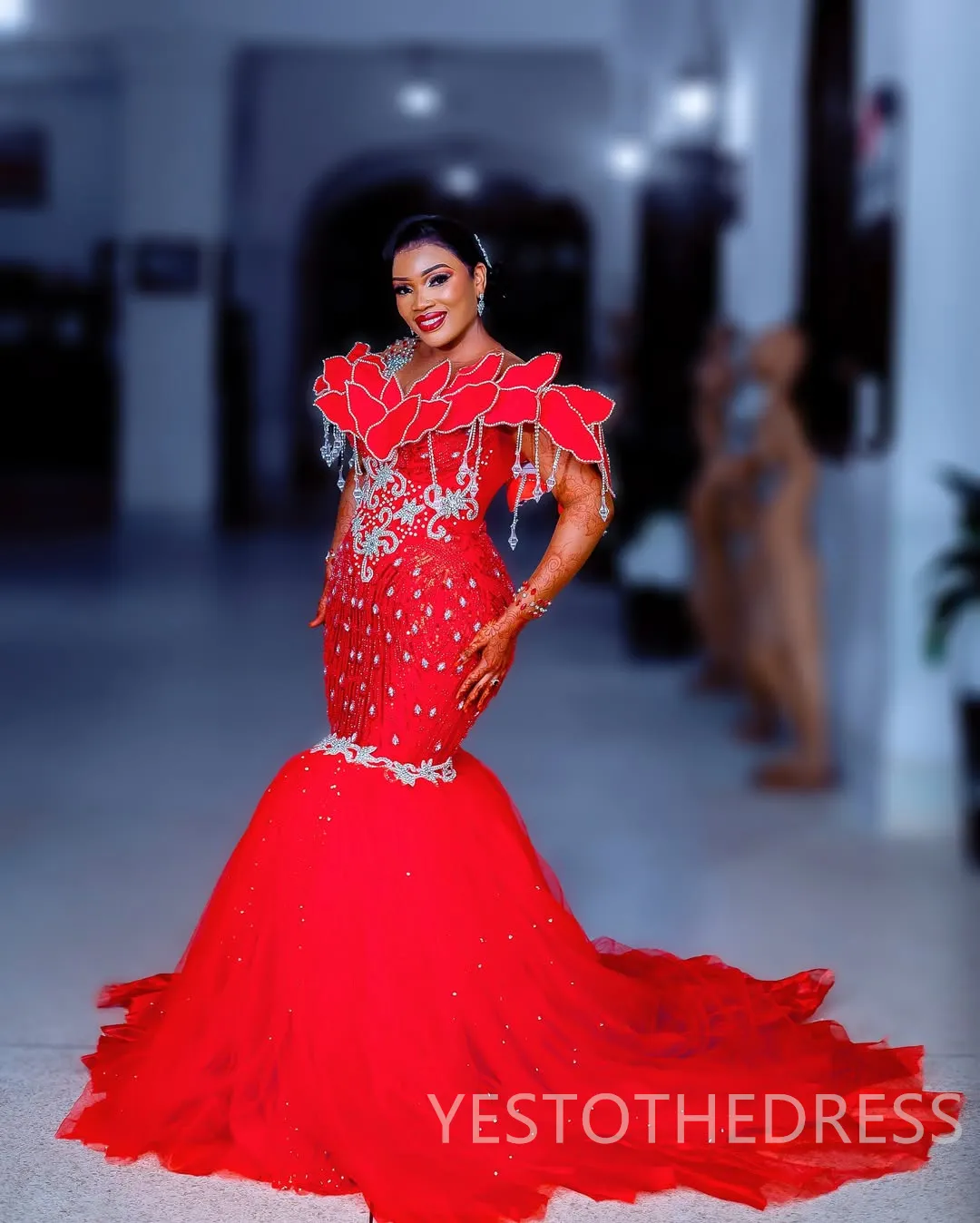 fitted prom dresses with sleeves High-low Half Sleeves Black Prom Dress Evening Gown With Straps PG305 Custom Size / Custom Color main image 0