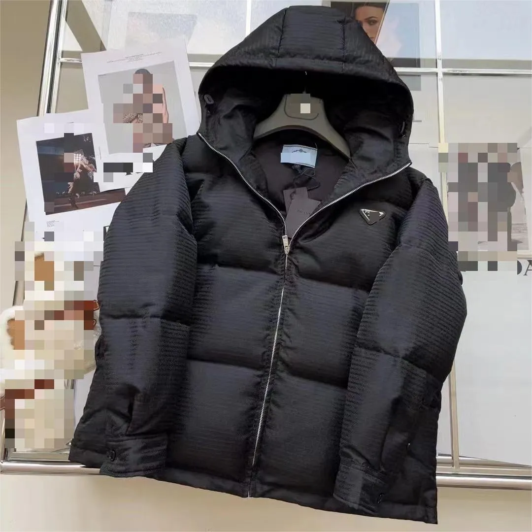 Jacquard-Logo Hooded Jacket