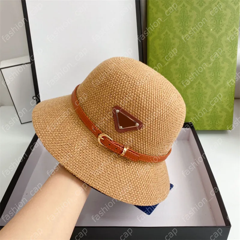 Designer Grass Braid Bucket Hat For Men And Women Fashionable