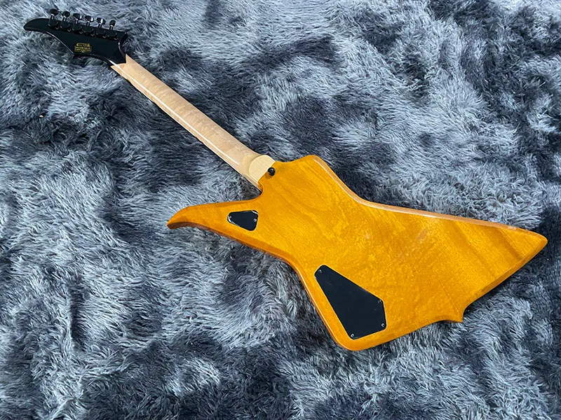 Electric Guitar Explorer Zakk Wylde Style Mahogany Body Neck 6 Strings Black Hardware 2024