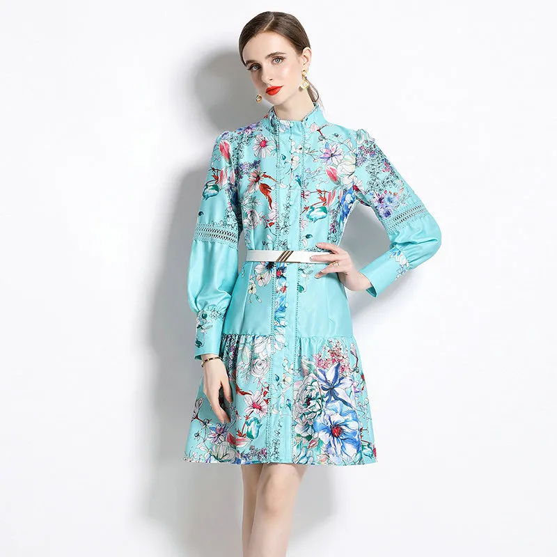 Womens Long Sleeve Printed Floral Dress Knee-Length A-Line Polyester Autumn Dress from Dhgate Runway Dresses - price 27.27 Womens Long Sleeve Printed Floral Dress Knee-Length A-Line Polyester Autumn Dress from Dhgate Runway Dresses - price 27.27