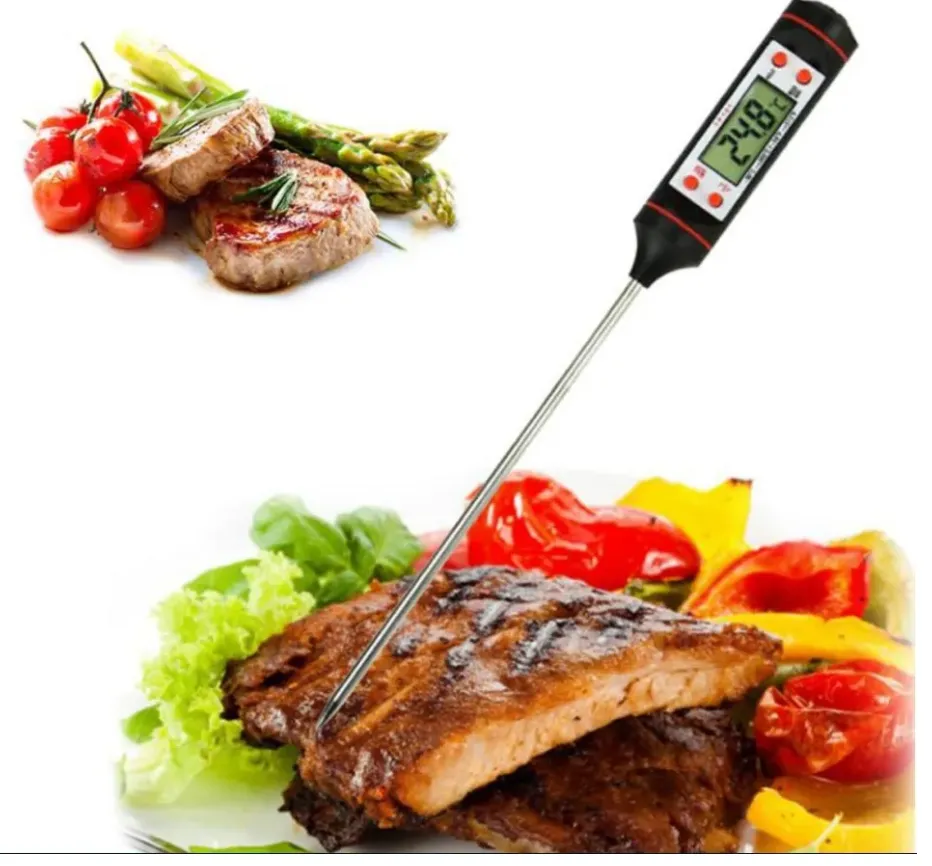 Termometri per carne per barbecue in acciaio inossidabile Cucina Cottura  digitale Sonda per alimenti Termometro elettronico Utensili da cucina per